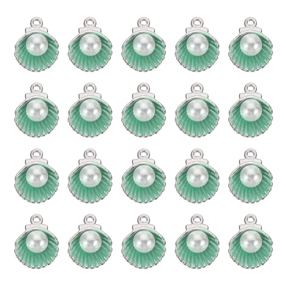 5375 Pearl Shell Charm, 50Pcs Mini Pearl Seashells Charm Pendant Charm Bulk